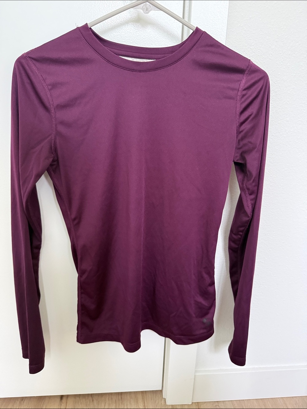 Soffe Long-Sleeve Activewear Top in Plum